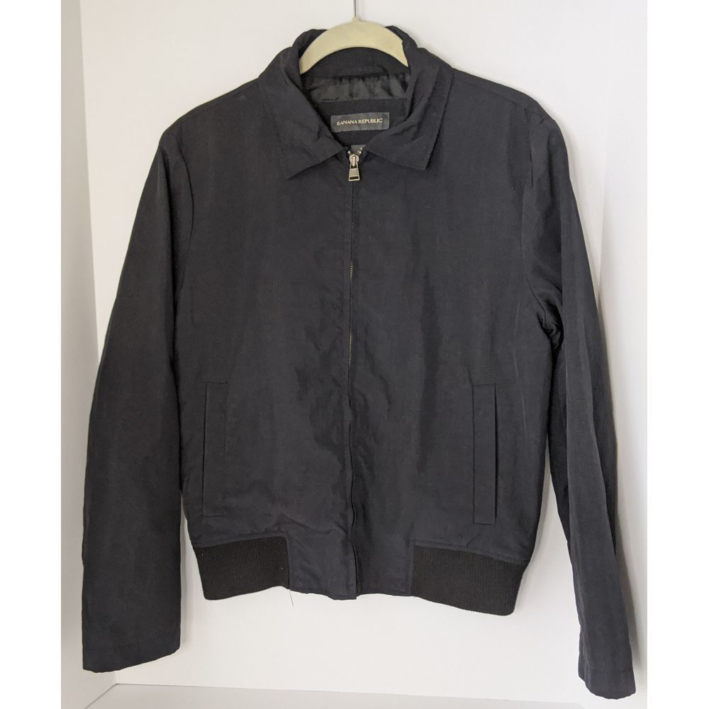 Banana Republic Black Rain Coat/ Jacket